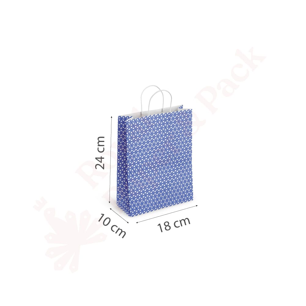 Bolsas Kraft VXS - Flor Espiral Azul