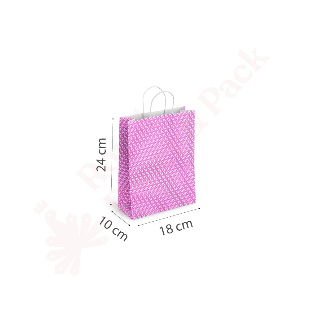 Bolsas Kraft VXS - Flor Espiral Fucsia 