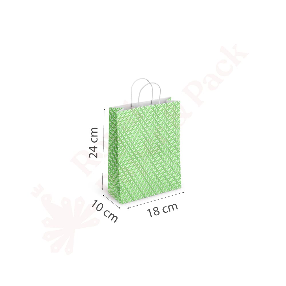 Bolsas Kraft VXS - Flor Espiral Verde Limón 