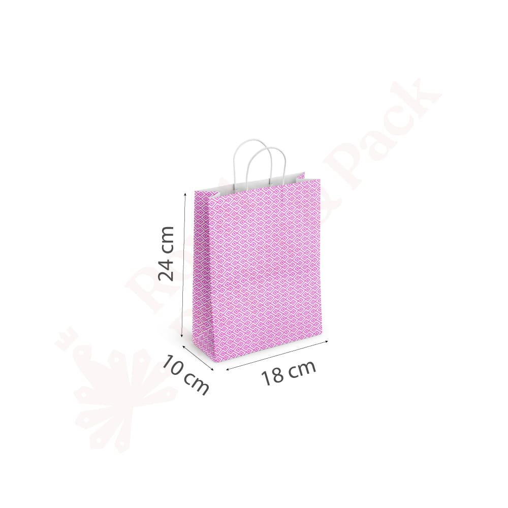 Bolsas Kraft VXS - Rombos Chanchan Fucsia 